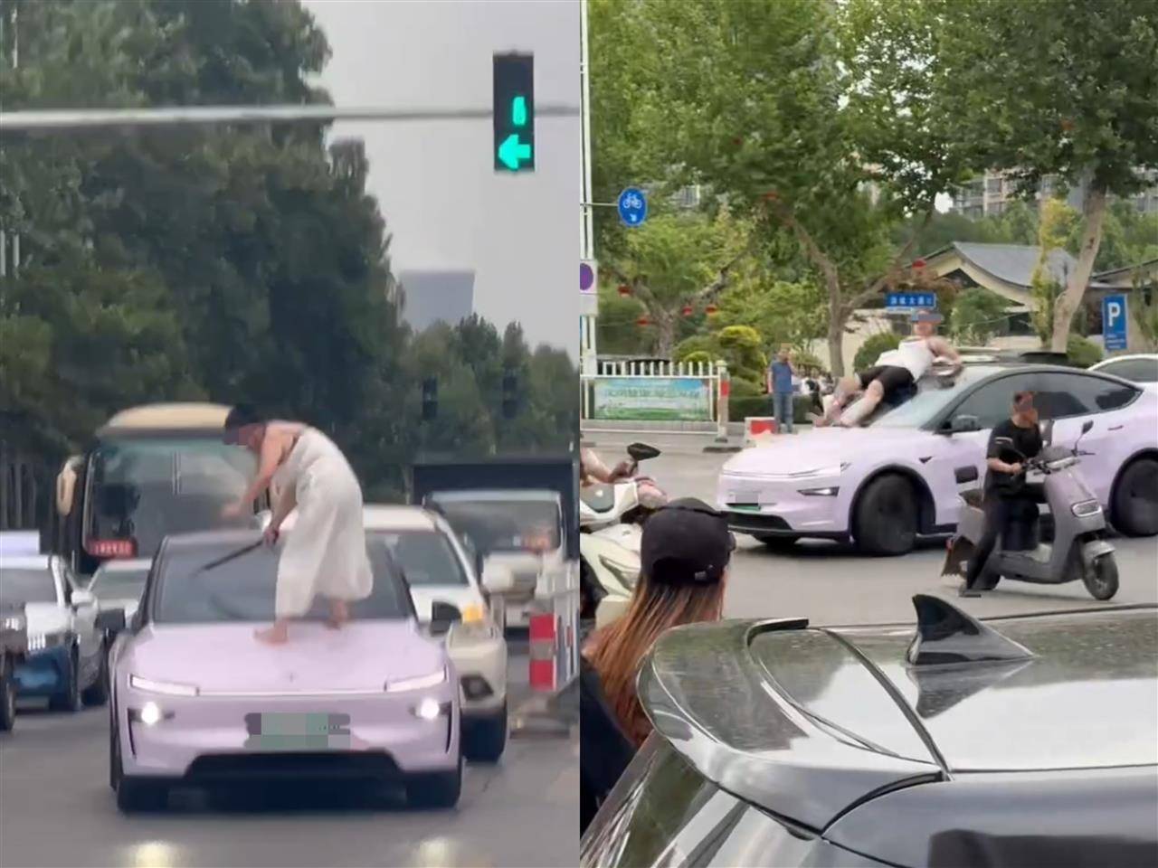 女子持械当街打砸多辆轿车，官方通报：系精神病发作，家属愿意承担赔偿